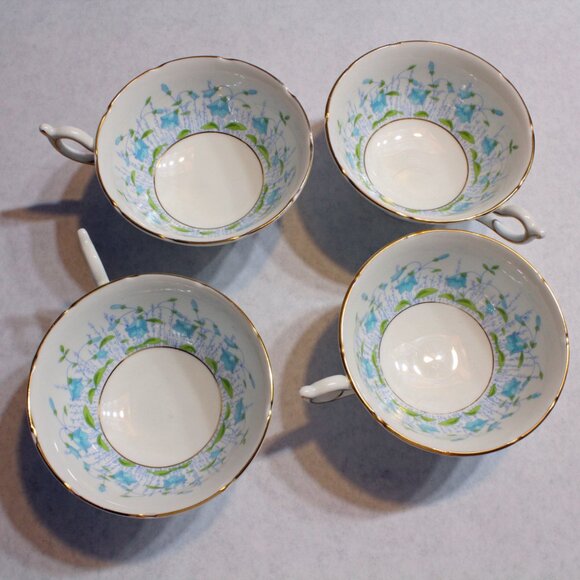 Coalport Harebell Bone China Cups Lot of 4 - Picture 3 of 7